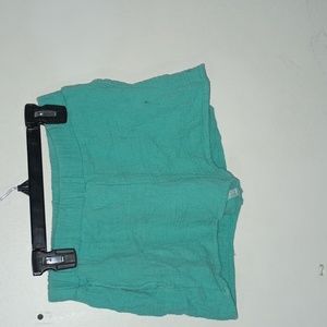 Teal soft shorts with pockets